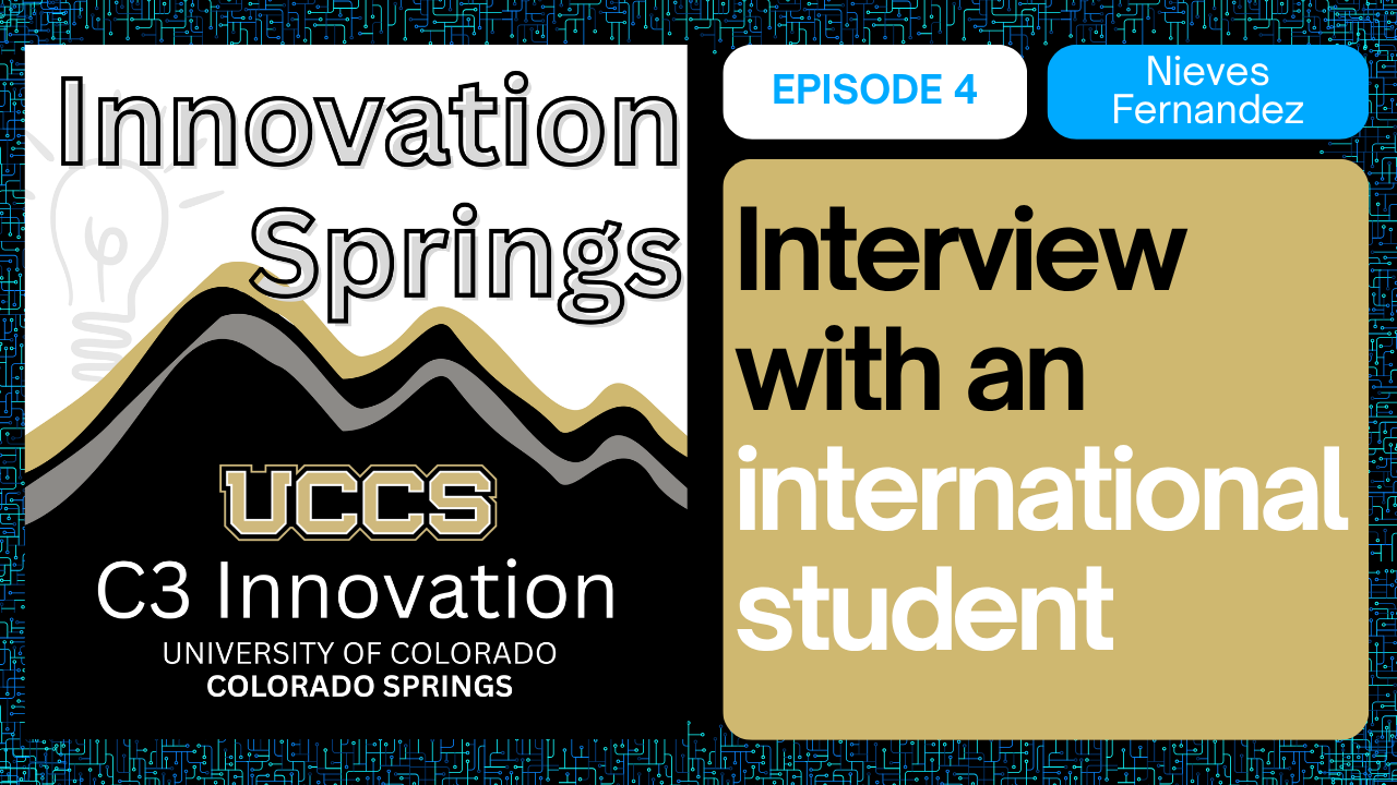 Innovation Springs logo with large text Interview with an international student
