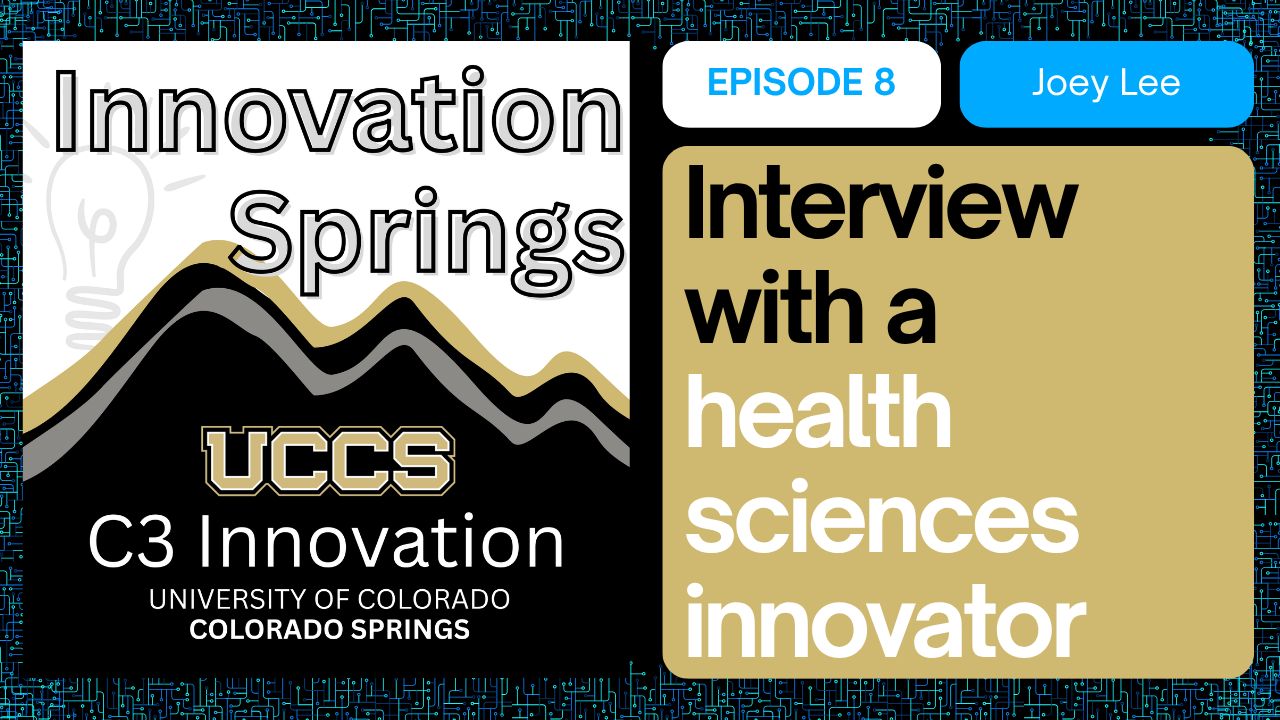 Innovation Springs logo with large text "interview with a health sciences innovator"