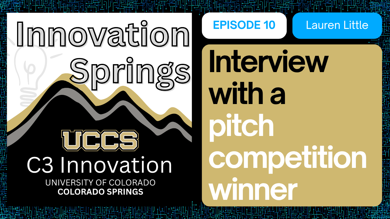 Innovation Springs Logo with bold text Interview with a pitch competition winner