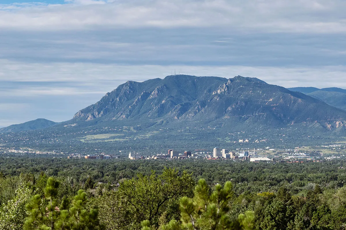 view of colorado springs from campus